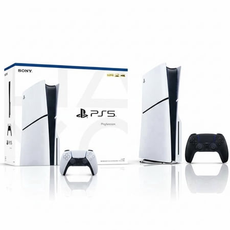 PlayStation 5 Slim Disc Console 1TB + PlayStation 5 DualSense Wireless Controller Midnight Black