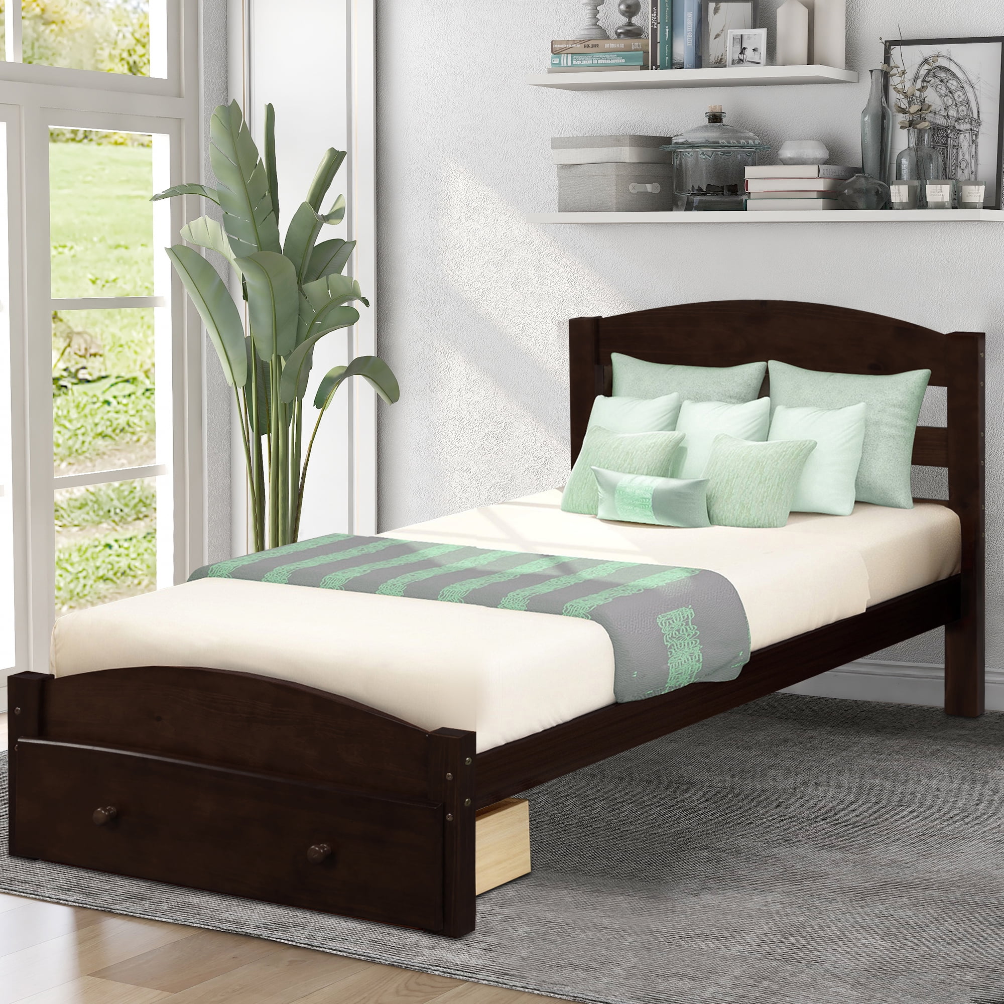 twin platform beds for adults