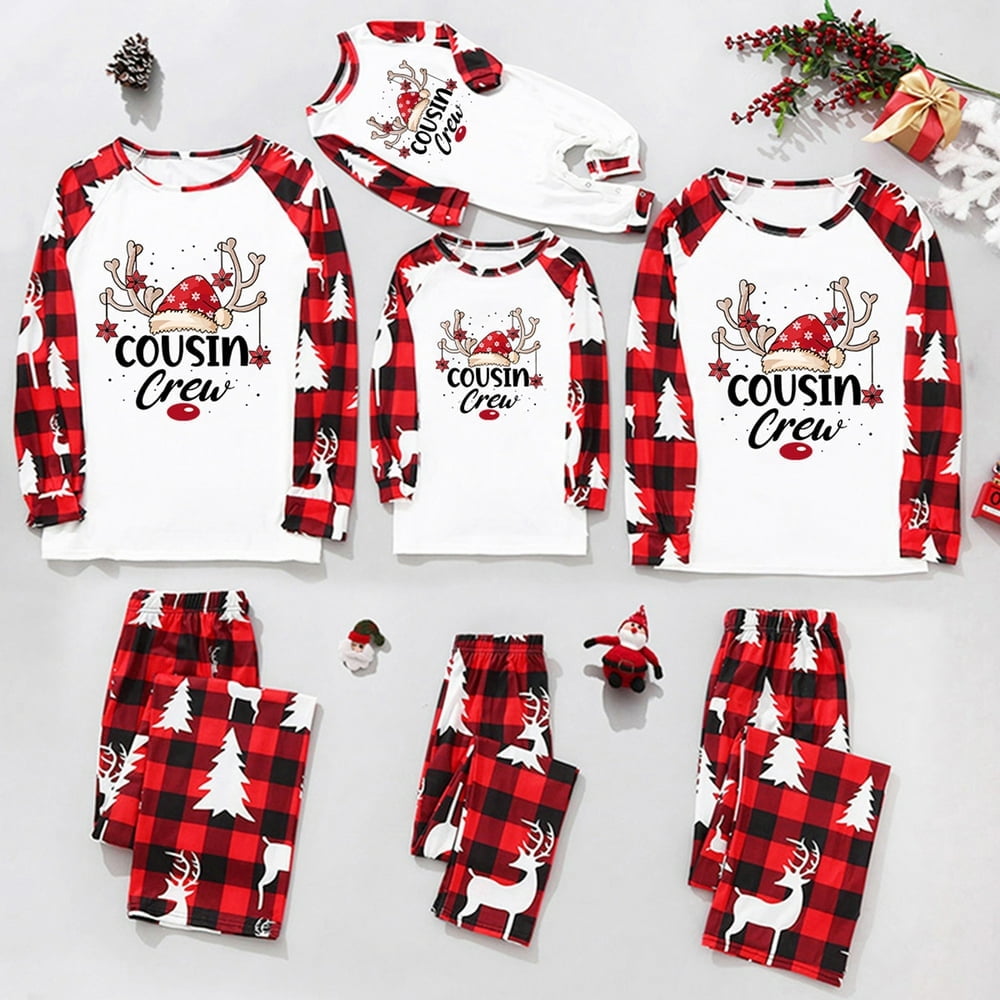 2023 Pajamas Christmas Pants cute Men Velvet Baby Christmas Pajamas Walmart