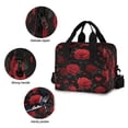 thumbnail image 5 of Insulated Crossbody Lunch Bag 10L Lunch Tote with Adjustable Shoulder Strap for Work Office Picnic Red Roses and Hearts Pattern, 5 of 6