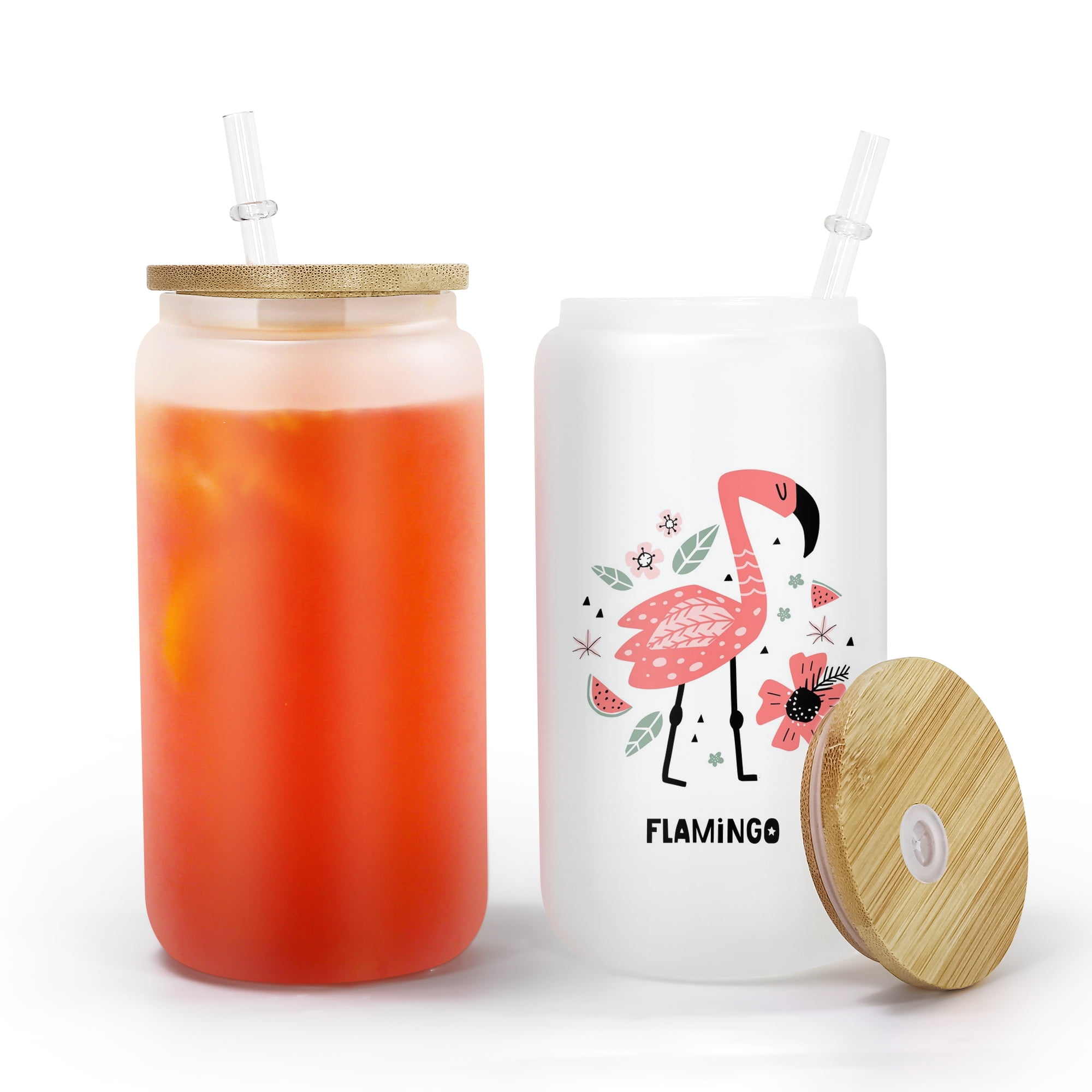 Cancer Butterfly Frosted Can Glass with Lid + Straw — LOCAL FIXTURE