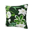thumbnail image 2 of YFYANG Square Decorative Throw Pillow Case (Without Pillow Insert), Vintage Watercolor Green Flower Bedroom Sofa Car Cushion Cover, 22"x22", 2 of 9