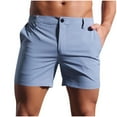 thumbnail image 2 of Hvyesh Golf Shorts Men 5 Inch Inseam Stretch Casual Dress Shorts with Pockets Flat Front Chino Shorts Button Elastic Waist Work Shorts, 2 of 7