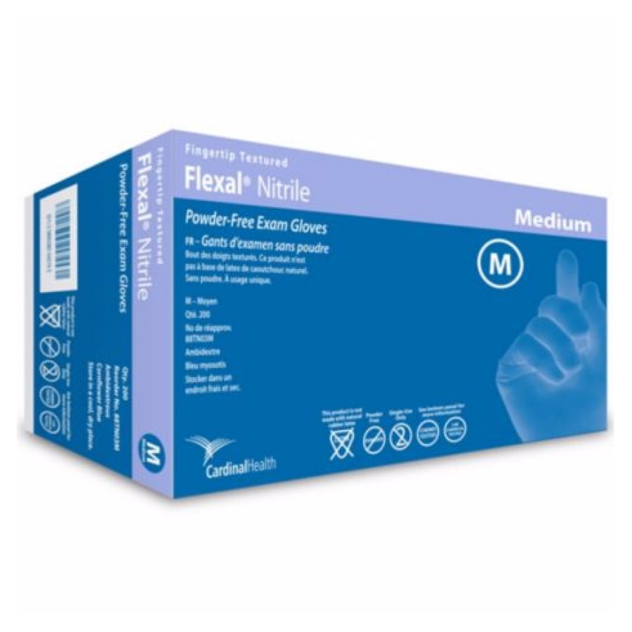 Cardinal Health Flexal Nitrile Exam Gloves Medium, 88TN03M, 200/Box 2