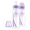 Options Narrow Neck Bottle With Level 1 Teat, 2 Pack (Purple) - 250mL