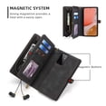 thumbnail image 6 of Defencase for iPhone 7 / 8 / SE 2020 / SE 2022 Case for Women Men, Removable Durable PU Leather Magnetic Flip Strap Wristlet Zipper Purse Card Holder Detachable Wallet Cases, Black, 6 of 9
