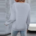 thumbnail image 4 of Sweatshirt for Women Casual Long Sleeve Crewneck Letter Printed Loose Womens Tops,Light Gray,XL, 4 of 7
