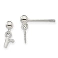 thumbnail image 1 of FB Jewels Sterling Silver Polished R Dangle Post Earrings, 1 of 2