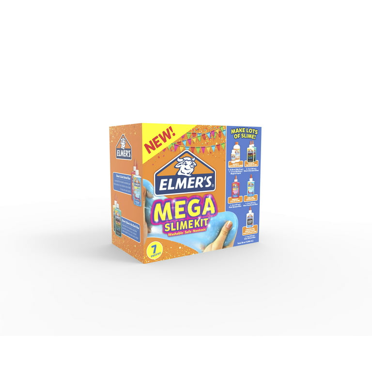 Elmer's Mega Slime Kit, Five 5 oz Glues, 8.75 oz and 2.3 oz Magical Liquid,  Assorted Colors (2068082)