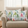 thumbnail image 2 of Christmas Outdoor Pillow Covers 20"x12" Set of 2, Waterproof Throw Pillow Covers for Patio Furniture, Cartoon Xmas Tree Winter Abstract Decorative Cushion Pillowcases for Garden Porch Couch Sofa, 2 of 9