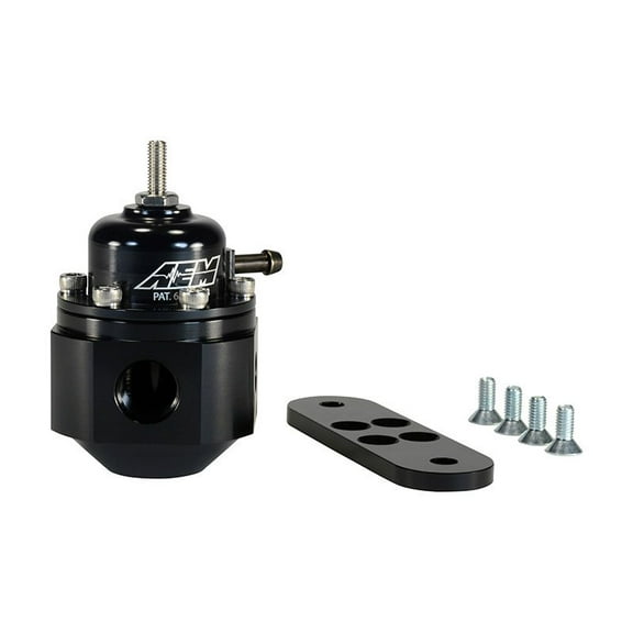 AEM 25-302BK Universal Adjustable Fuel Pressure Regulator - Black Anodized