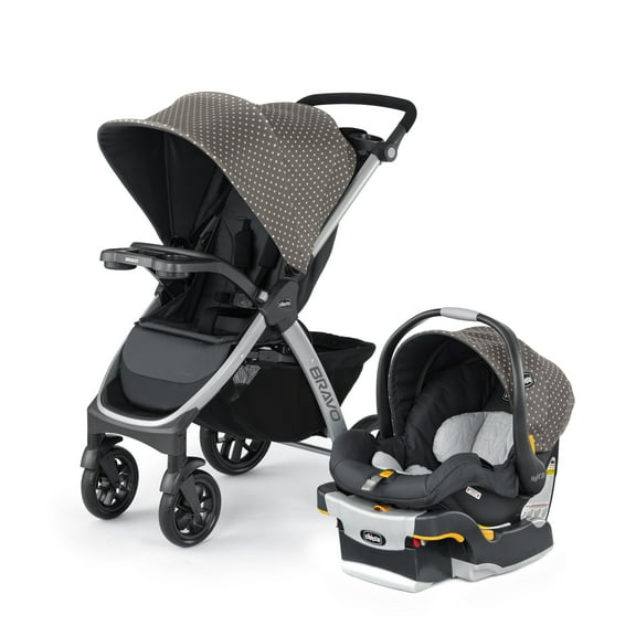 Chicco Bravo Trio Travel System Stroller with KeyFit 30 Infant Car Seat - Calla (Grey), New