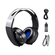 Restored PlayStation 4 Platinum Wireless Headset - 7.1 Surround Sound, 3D Audio, Gaming Headphones for PS4 & PC