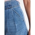 thumbnail image 5 of Time and Tru Women's High Rise Pleated Denim Shorts, 4.5" Inseam, Sizes 0-20, 5 of 6