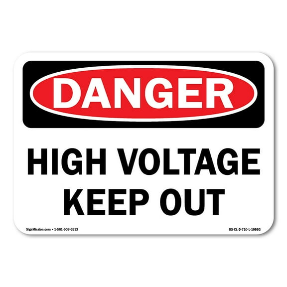 OSHA Danger Sign - High Voltage Keep Out | Aluminum Sign | Protect Your Business, Construction Site, Warehouse & Shop Area | Made in the USA