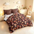 thumbnail image 2 of Homewish Vintage Fungus Plant 7-Piece King Bedding,Wild Mushrooms King Bed in a Bag,Brown,Halloween Reversible, 2 of 8