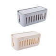 thumbnail image 2 of Multifunctional Socket Organizer Plastic Cable Storage Case Cord Hider Box Power Strip Cable Management Household Supplies with Lid (Grey), 2 of 8