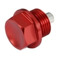 thumbnail image 6 of Unique Bargains 2 Set M18x1.5 Oil Drain Plug Magnetic Aluminum Alloy with 2 Washer for Car Motorcycle Red, 6 of 7