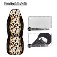 thumbnail image 6 of Uorisanigo Cow Print Car Seat Covers 2 Pcs Stretch Polyester Fabric Cover Waterproof Car Seat Cover Easy Installation Universal Size Fit for Most Cars SUVs Trucks Vans, 6 of 7
