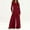 Wine#04, variant on Yteetum Jumpsuits for Women Plus Size Zipper Wide Leg Romper Pants Womens Casual Solid Loose Fits Comfortable Zip Up Jumpsuit with Pockets
