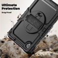 thumbnail image 3 of Case for Lenovo Tab M11 2023 TB-330FU/Xiaoxin Pad 2024 11 inch TB-331FC with Screen Protector, 360 Degree Rotating Kickstand Hand Strap Shockproof Cover with Shoulder Strap, Black, 3 of 7