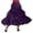 Purple, variant on Modern Dance Skirt Ballroom Practice Wear Flowy Mesh Layer Performance Skirt For Latin Tango Chacha Social Dancing