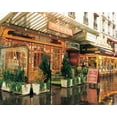 thumbnail image 2 of Cieslikowski, Zeny 14x12 Black Ornate Wood Framed with Double Matting Museum Art Print Titled - Bistro de la Gare, 2 of 4