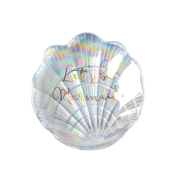 Placa De Cristal Con Forma De Concha Colorida, Baratija, Bandeja De Joyería, Anillo, Soporte Para Plato De Postre, Accesorios De Fotografía Moyic HA026169-01