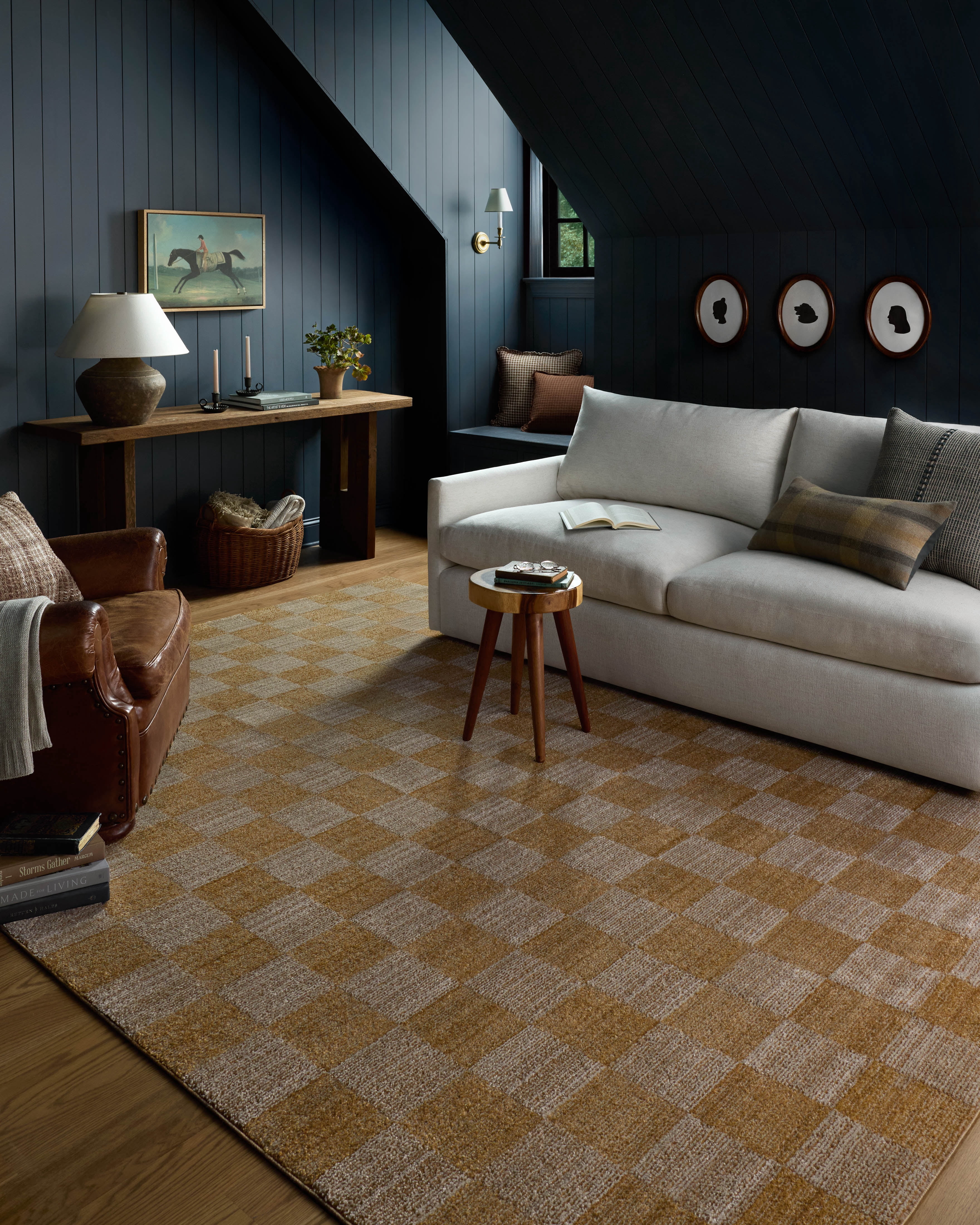 Chris Loves Julia x Loloi Calvin Apricot / Ivory 6'-3" x 9'-6" Area Rug