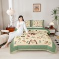 thumbnail image 4 of Homewish Boys Girls Animal Moth Ladybug Dragonfly Full Size Comforter Sets 3-Piece,Botanical Floral Mushroom Bedding Comforter Set,Retro Vintage Aesthetic Lightweight Bedding Sets, 4 of 8