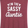 thumbnail image 3 of Instant Message - I'm The Sassy Auntie - Women's Racerback Tank Top, 3 of 6