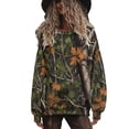 thumbnail image 2 of Maplenight Crewneck Sweatshirts for Women Casual Long Sleeve Tops Camo Maple Leaf Graphic Shirts Fall Fashion Clothes, 2 of 8