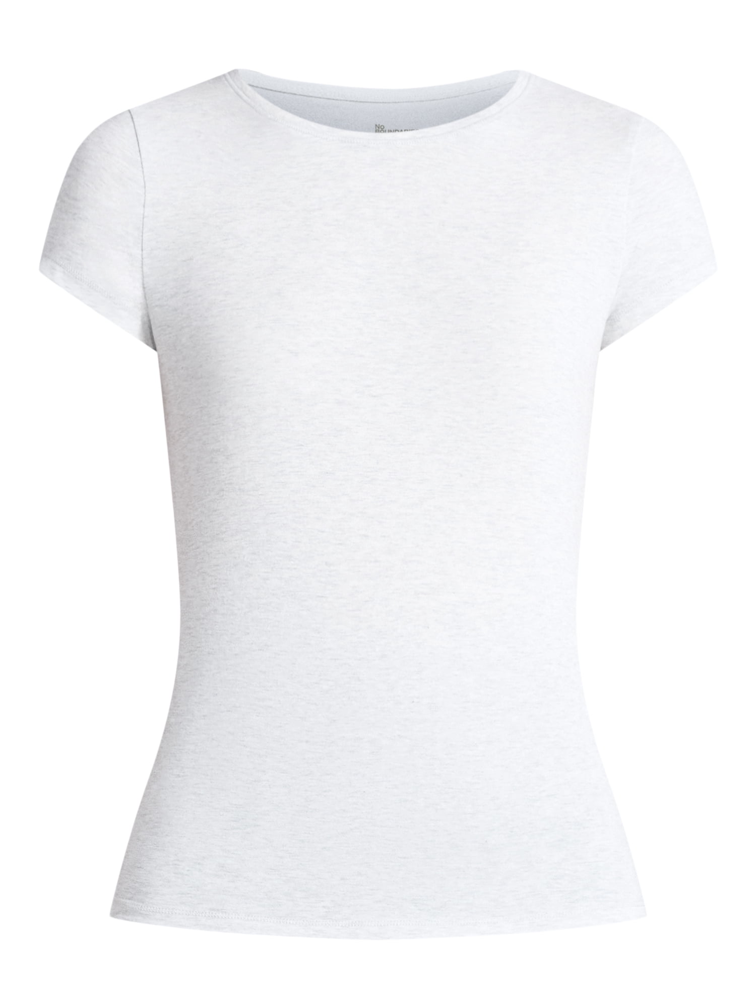 No Boundaries Crew Neck Tee with Short Sleeves, 1 or 3-Pack, Women’s Sizes XXS-XXL