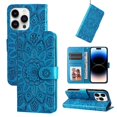 thumbnail image 2 of Funda tipo cartera GANGXUN para iPhone 15 Pro , diseño girasol, cuero PU, soporte, cierre magnético, tarjetero, 2 of 5