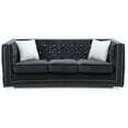thumbnail image 3 of Glory Furniture Miami Velvet Sofa in Black, 3 of 5