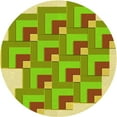 thumbnail image 1 of Ahgly Company Machine Washable Indoor Round Transitional GreenYellow Green Area Rugs, 7' Round, 1 of 7