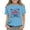 Blue-10, variant on Ugoldhm Girls' Casual Patriotic American Flag Print Tee Crew Neck Regular Shoulder Soft T-Shirt for Ages 3-14, 4th of July Wear
