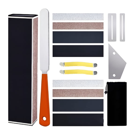 QAYOZ Guitar Luthier Tool Kit for Fret Crowning and Leveling with Sandpaper Metal Stainless Steel