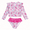 Pink Crushed Flower, variant on Toddler Girls Rash Guard Sets with Bikini Bottoms Swimwear(4-7Y)
