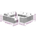thumbnail image 5 of vidaXL 12 Piece Garden Lounge Set with Cushions Poly Rattan Black, 5 of 5