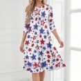 thumbnail image 4 of BOMYJESK 4th Of July Dresses for Women Maxi Dress Patriotic American Flag Beach Long Dresses Vintage Independence Day 2026 Summer Dresses Casual Resort Wear Light Blue S, 4 of 7