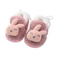 thumbnail image 2 of Toddler Infant Fluffy Slipper Winter Crib Shoes First Walker Indoor Bedroom Shoes Cute Cartoon House Slippers Boys Girls Soft Anti-slip Sole Shoes,0-18M, 2 of 9