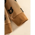 thumbnail image 5 of Seyurigaoka Boy's Pants Set Cartoon Bear Long-sleeved Sweater Drawstring Trousers, 5 of 9