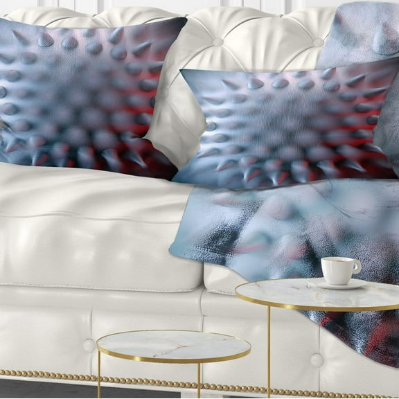Designart Macro Prickly Texture Design - Abstract Throw Pillow - 12x20