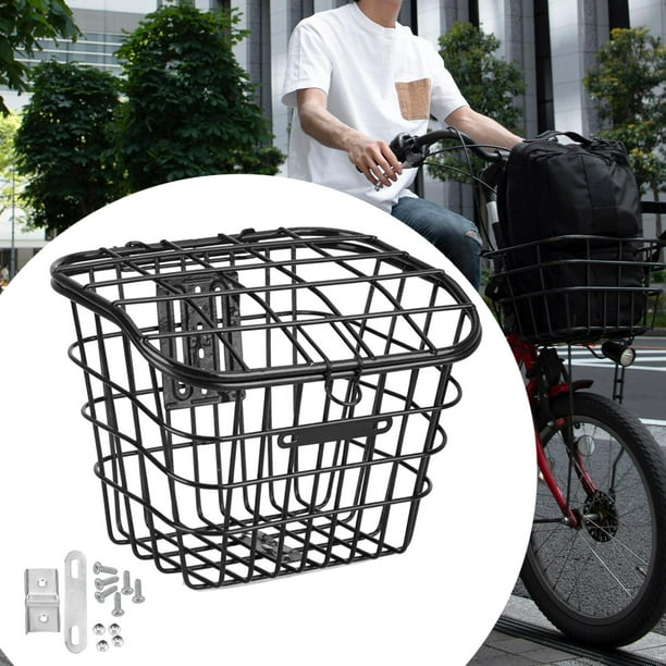 Cesta colgante para bicicleta, cesta de metal de gran capacidad
