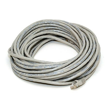 25FT 24AWG Cat5e 350MHz UTP Crossover Bare Copper Ethernet Network Cable - Gray (290)