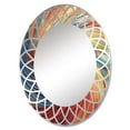 thumbnail image 2 of Designart "Symphony of Spirals II" Abstract Spirals Round Wall Mirror - Modern Oval Printed Decorative Oversized Mirror - Multiple Color Options, 2 of 4