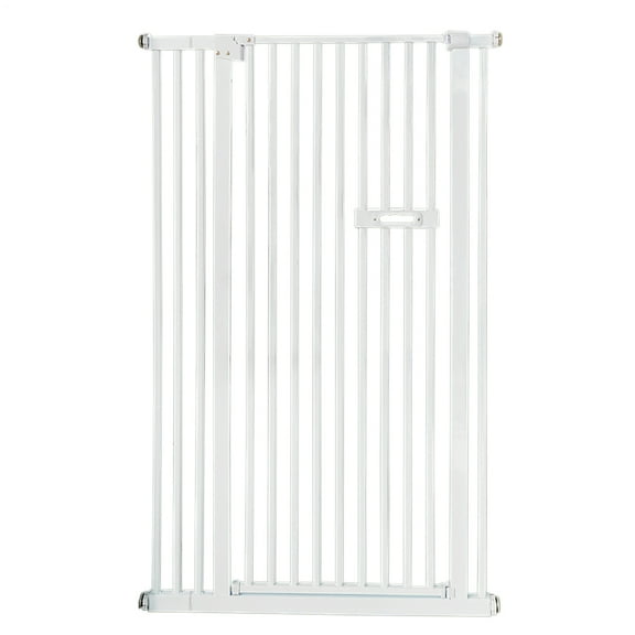 Flroha Cat Safety Gate Extra Tall Baby Gate 59 Inch Multi-Purpose Pet Door Steel Pet Indoor Isolation Door for Stairs Doorways Kitchens Hallways fit