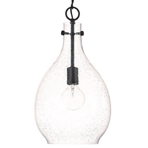 Capital Lighting 349011 Brentwood 10" Wide Mini Pendant - Black