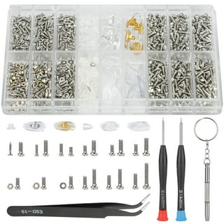 Eyeglass Repair Kits Glasses Grips Hinge Tighteners Silicone Hinge Rings  Eyeglass Replacement and 1 Screwdriver 6mm for Eyeglass Frame